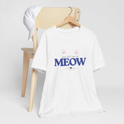 Cute Cat Lover T-Shirt, Meow Graphic Tee, Unisex Short Sleeve Shirt, Gift for Cat Moms, Animal Lover Apparel, Fun Everyday Wear